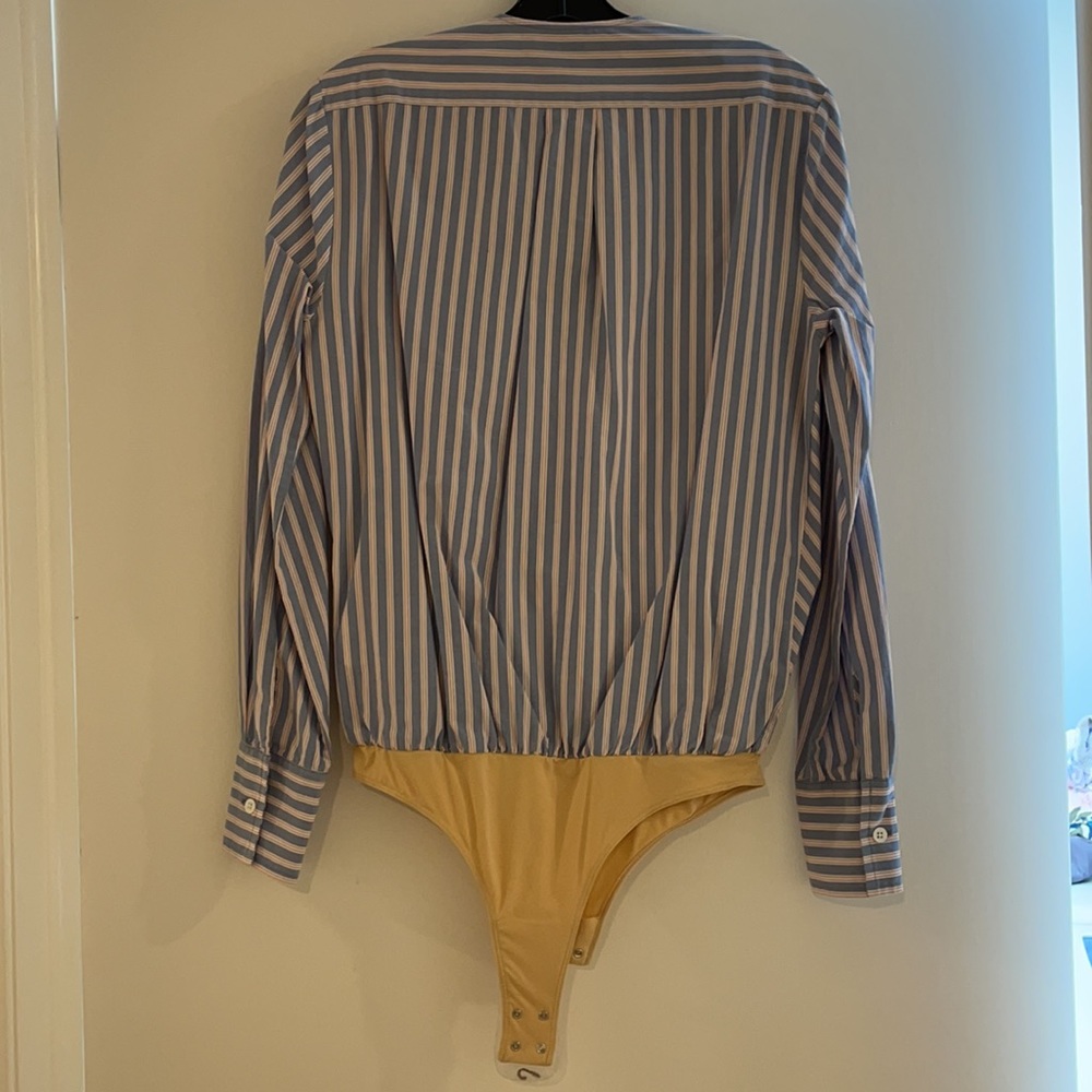 NWT Veronica Beard Striped Long Sleeved Diana Bodysuit. Size Small. - Picture 4 of 4
